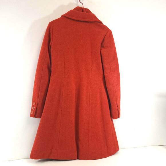 Vintage Orange / Coral Mod Peacoat with Matching Dress Handmade XS - Picture 3 of 10